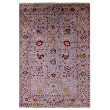 Hand-Knotted Persian Tabriz Wool Rug 6' 10" X 9' 10" Q7523
