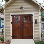 Rustic front doors with glass