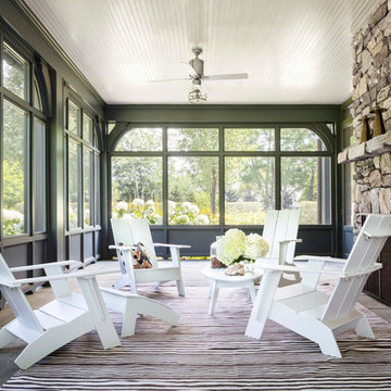 Screened-in Porch with Fireplace
