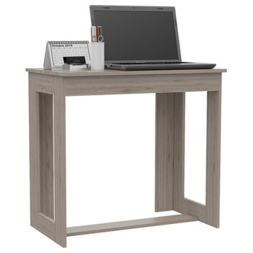 Pomona Compact Writing Desk, Light Gray