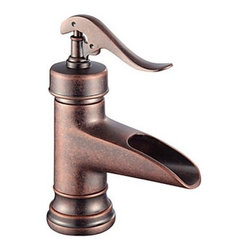 Centerset Single Handle Antique Copper Finish Brass Bathroom Sink Faucet T0599C - Bathroom Sink Faucets