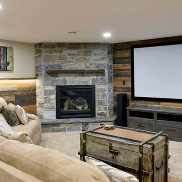 Rustic Style- Basement Living Room