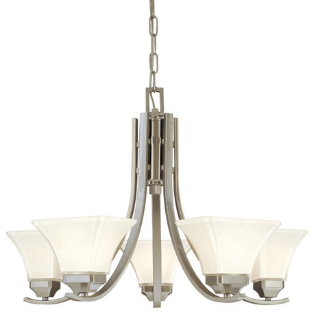 Minka Lavery ML 1815 Agilis 5 Light Shaded Chandelier - Brushed Nickel