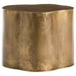 Arteriors Home - Lowry Side Table, Gold - We love the irregular shape of this antique brass low side table. Try it next to a chaise or armless chair or use two in front of a sofa or sectional.