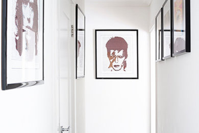 Mid-sized trendy home design photo in London