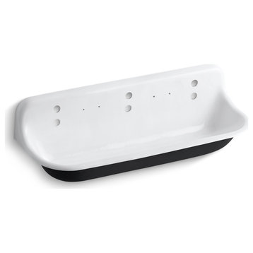 Kohler K-3203 Brockway 60" Wall Mounted Trough-Style Sink - White