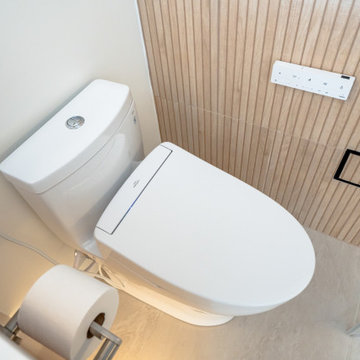 Warm Modern Japandi Bathroom Remodel with Spa-Inspired Design
