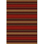 American Dakota - Santa Fe Stripe Rug, Red, 4'x5', Rectangle - True to its name our rug captures the spirit and colors found in the Southwest.  Rich reds and golden chestnut colors will give your room some authentic charm.  Made in America!