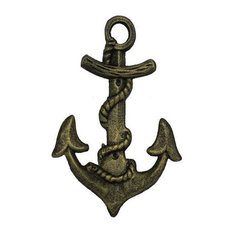 50 Most Por Beach Style Wall Hooks For 2018 Houzz Handcrafted Nautical Decor Cast Iron Anchor Hook Antique Gold Wall Hooks