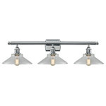 Innovations Lighting - Orwell 3-Light LED Bath Fixture, Polished Chrome, Glass: Clear - A truly dynamic fixture, the Ballston fits seamlessly amidst most decor styles. Its sleek design and vast offering of finishes and shade options makes the Ballston an easy choice for all homes.