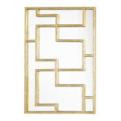 Lotus Oriental Mirror Panel, Mirror, Silver