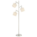 Lite Source - Lite Source LS-83040 Falan - Three Light Floor Lamp - Falan Three Light Floor Lamp Brushed Nickel White Linen Shade3-Lite Floor Lamp, Bn/Linen Shade, E27 Cfl 13Wx3.Shade Included: yesBrushed Nickel Finish with White Linen Shade3-Lite Floor Lamp, Bn/Linen Shade, E27 Cfl 13Wx3.  Shade Included: yes. *Number of Bulbs: 3 *Wattage: 60W * BulbType: E27 A *Bulb Included: No *UL Approved: Yes