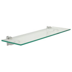 Peacock Floating Clear Glass Shelf - Contemporary - Bathroom