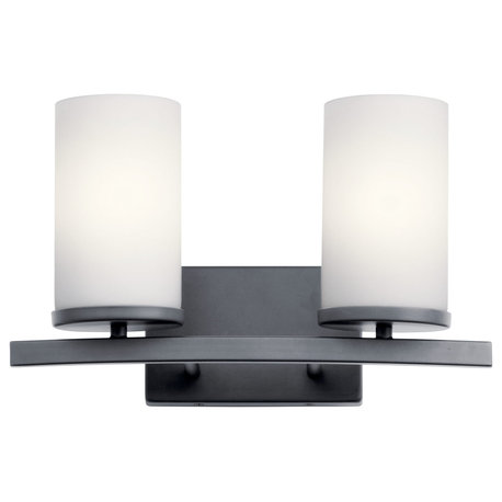 Crosby 2-Light Bathroom Vanity Light in Black