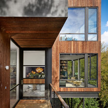 Casas Houzz: Una caja de cedro asomada al paisaje