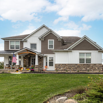 Inviting Exterior Renovation with Front and Side Porch Additions