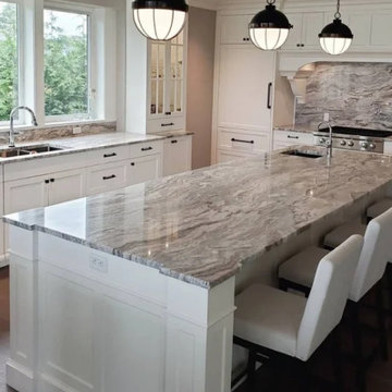 Fantasy Brown leathered marble Slabs for Kitchen Countertops