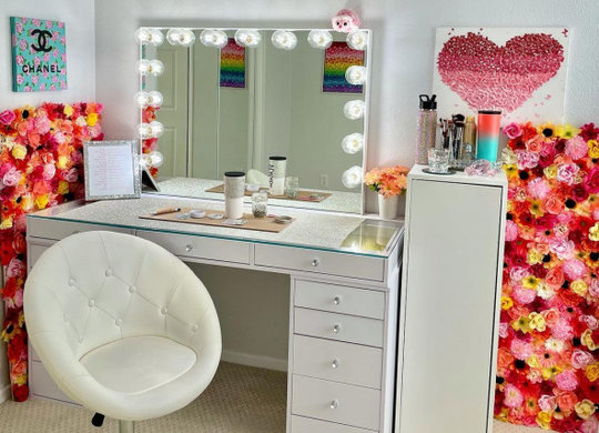 Impressions Vanity SlayStation Makeup Vanity Storage Drawer Unit with 9 Drawers (Bright White)