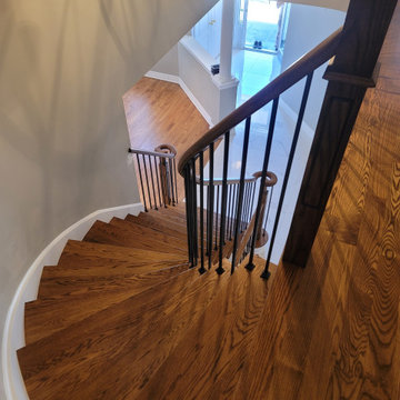 Hardwood Floor Refinishing + Staircase Refinishing (Mavis Rd, Mississauga)