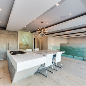 Kitchen with Integrated Wall Ovens and Wine Storage
