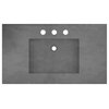 36" Palomar Vanity Top with Integral Sink in Slate - 8" Widespread Cutout