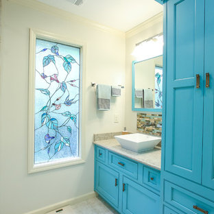 75 Beautiful Turquoise Bathroom With Soapstone Countertops