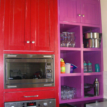 Eclectic Kitchen with Colour.
