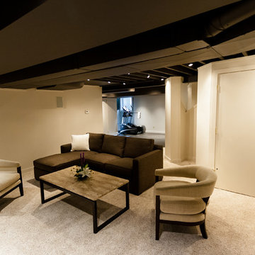 Ladue Home Renovation for Media Room, Exercise Area, & Bar