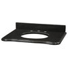 Malago, Formerly Manor 37" Stone Top, Black Granite For Oval Undermount Sink