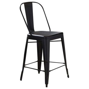 Liberty Furniture Vintage Bow Back Counter Chair - Black