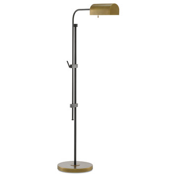 60" Hearst Floor Lamp in Oil Rubbed Bronze and Antique Brass