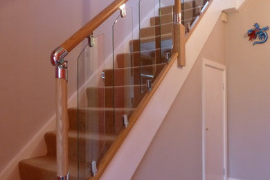 This is an example of a contemporary staircase in Cheshire.