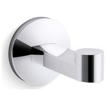 Kohler - Kohler Components Robe Hook, Polished Chrome - Modern form meets modern function: the KOHLER Components collection is defined by controlled forms and stark precision in every line and angle. Each element is designed to feel like a minimalist piece of modern sculpture. Bring your signature bathroom look together with this contemporary robe hook in a finish to match your Components faucets.