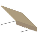 Awntech - Awntech 7' Santa Fe Acrylic Fabric Fixed Awning, Tan - The SANTA FE twisted rope awning by Awntech is pure style and was engineered and tested to withstand heavy wind & snow loads.  It is made in the USA from structural aluminum, stainless steel hardware & UV/Water resistant acrylic fabrics.