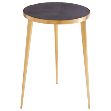 Bremen Side Table, Gold, Stainless Steel, Concrete, 24"H (10500 MDTE6)
