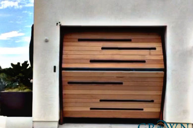 Bi-Fold Contemporary Wood Garage Door
