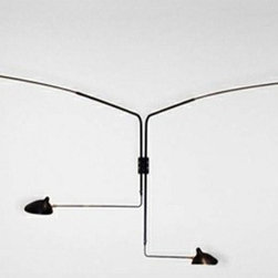 Rotating 4 Straight Arm Wall Lamp \ Sconce By Serge Mouille Lighting - Swing Arm Wall Lamps
