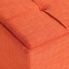 Rockford Storage Ottoman, Tangerine Fabric