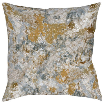 Laural Home kathy irelandStone Wall Outdoor Decorative Pillow, 18"x18"