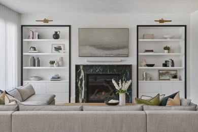 Inspiration for a transitional living room remodel in Toronto