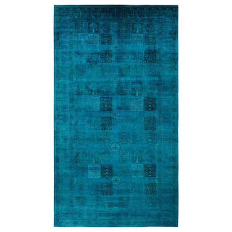 Fine Vibrance, One-of-a-Kind Hand-Knotted Area Rug Blue, 9'4"x16'10"