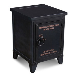 2 Drawer Steel Locker Style Nightstand Nightstands Style Nationale Collection End Table