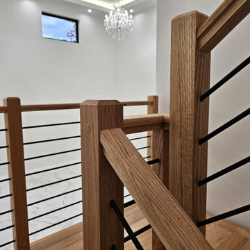 Project #143 | Floating Red Oak Staircase