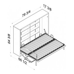 Spazio T - Full Size Wall Bed with Table - Murphy Beds