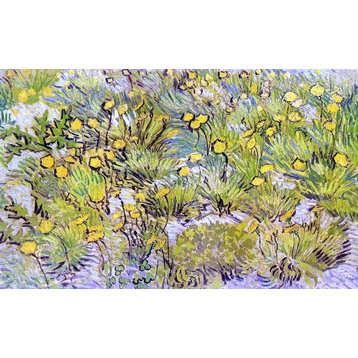 Vincent Van Gogh Field of Yellow Flowers, 18"x27" Wall Decal