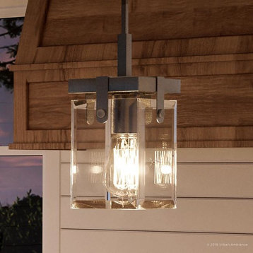 Luxury Modern Farmhouse Pendant Light, Bristol Series, Brushed Nickel