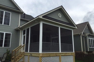 Screen Porch Addition with tall ceiling