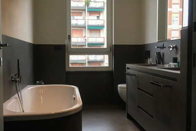 Example of a mid-sized trendy bathroom design in Milan