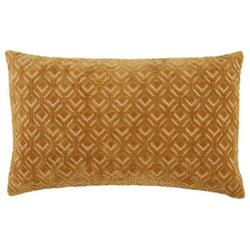 Jaipur Living Colinet Trellis Lumbar Pillow, Gold/Silver, Polyester Fill