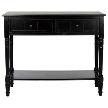 Joelle 2 Drawer Console Distressed Black